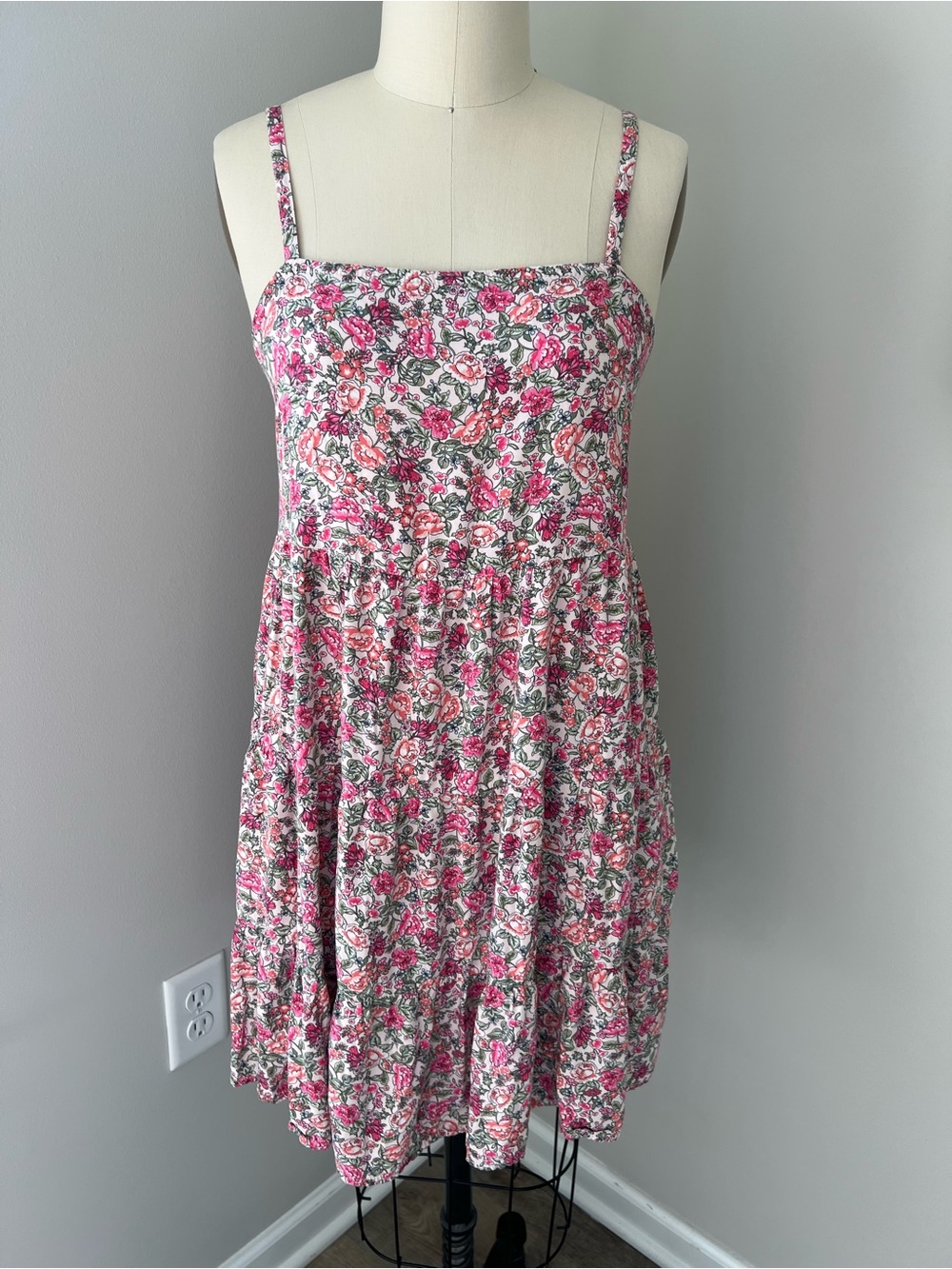 Old Navy Floral Pink Sundress with Spaghetti Straps